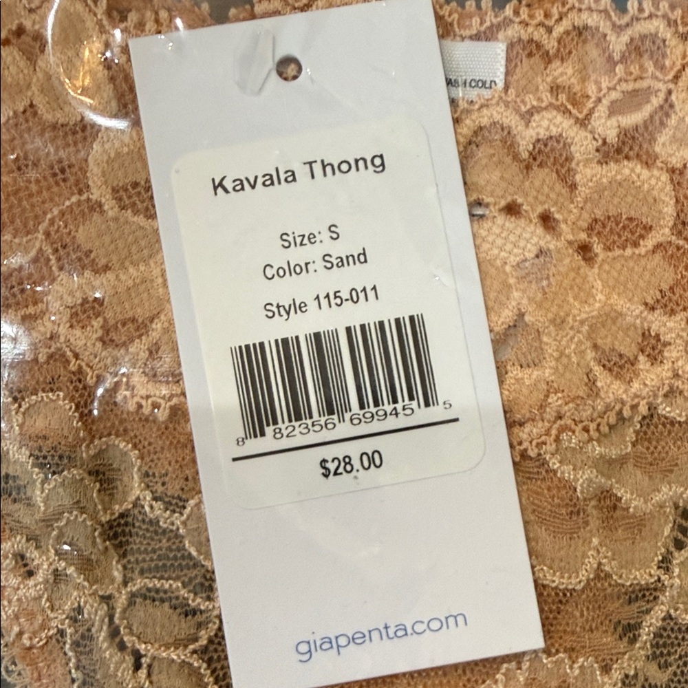 NWT Giapenta KAVALA THONG in Sand. XS - Picture 3 of 5